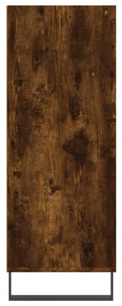 Scaffale rovere fumo 69,5x32,5x90 cm in legno multistrato