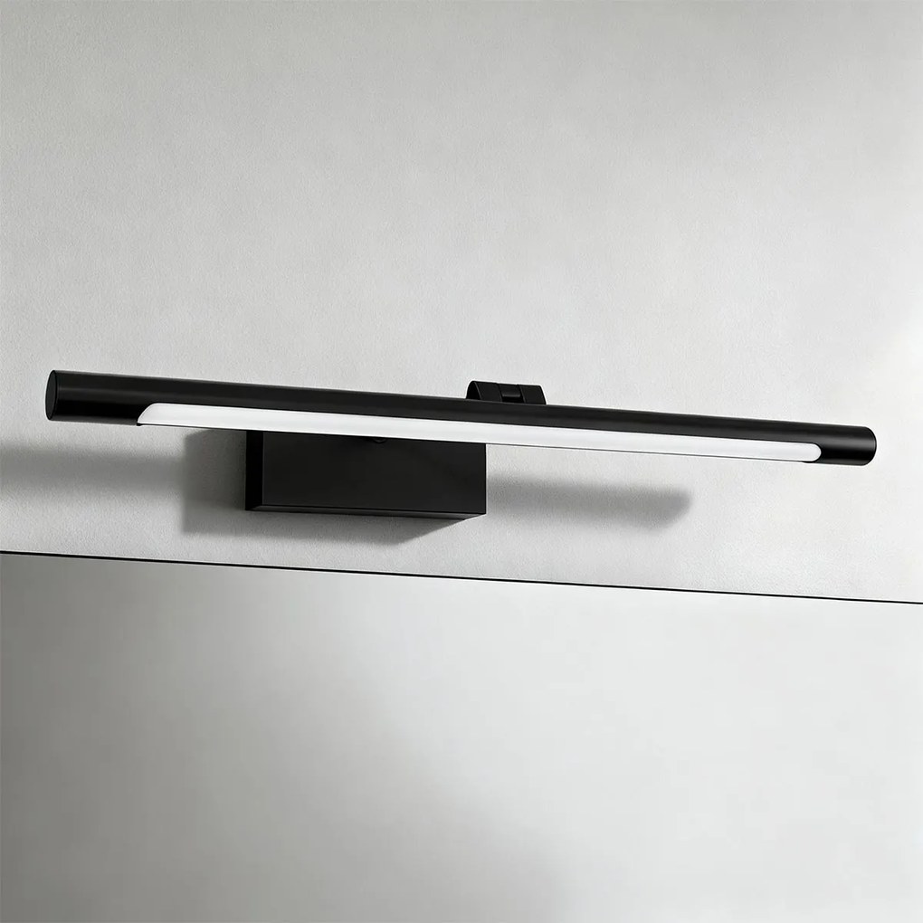 Lampada LED da Specchio 40cm Nera 6W IP54 - da Parete Colore Bianco Naturale 4.000K