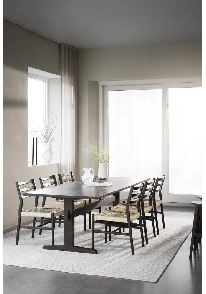 Sedie da pranzo in marrone scuro-naturale in set di 2 pezzi Harlan - Rowico