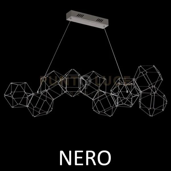 Lucciola 10 lampada a sospensione lineare, cromato nero led 3000k 4...