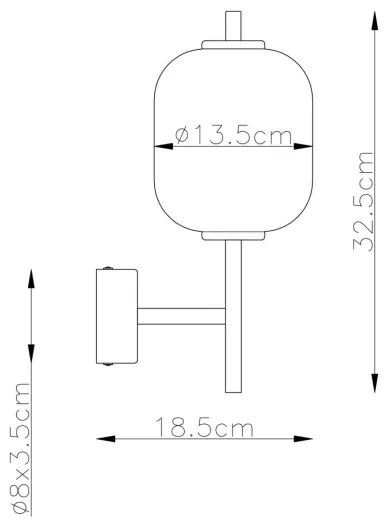 Globo 15217W - Applique a LED EWALD LED/7W/230V