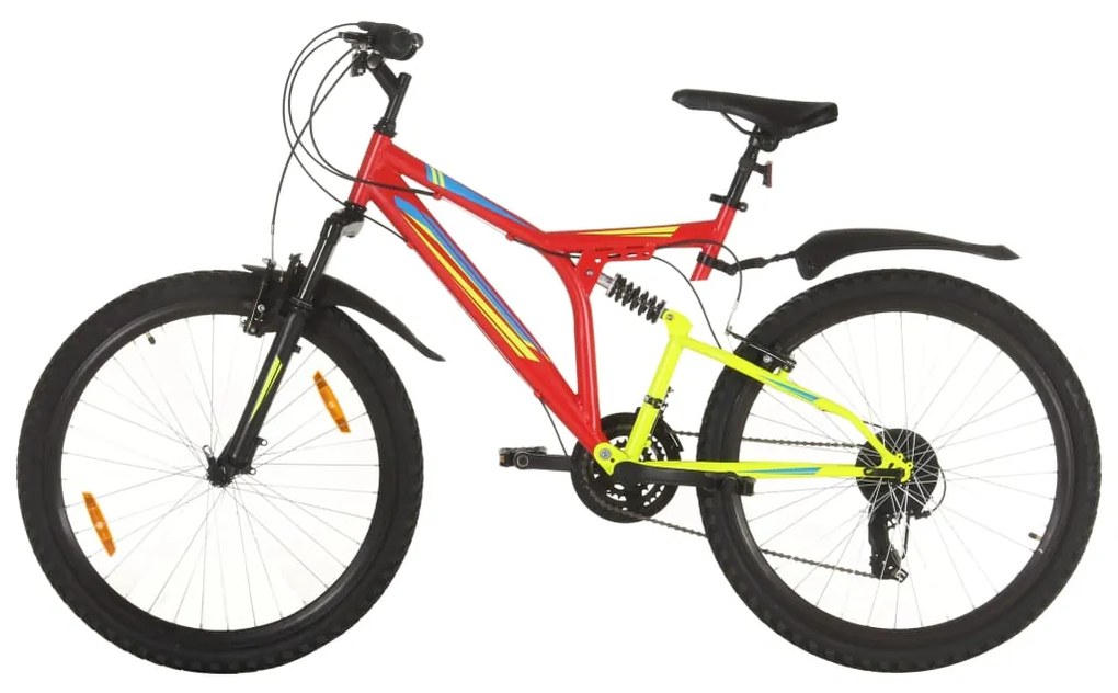 Mountain Bike 21 Speed 26" Ruote 49 Cm Rosso /