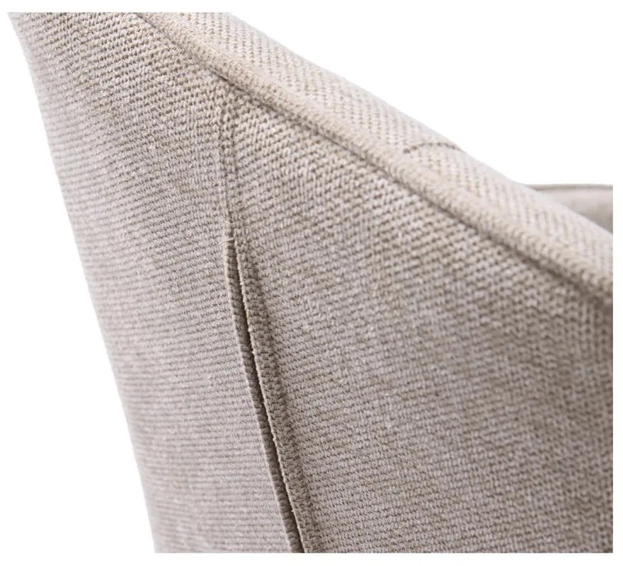 Sedia da pranzo beige in imbottito con braccioli Nolan – Unique Furniture