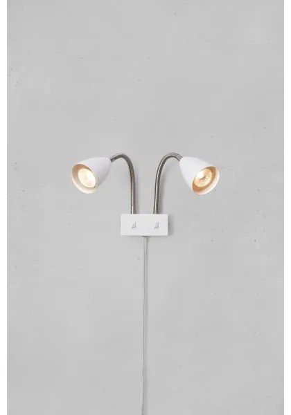 Markslöjd 108900 - Faretto da parete CIRO 2xGU10/7W/230V bianco