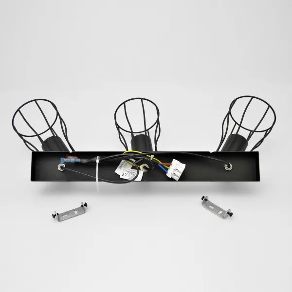 LED Faretto TUBE II 3xE27/15W/230V nero