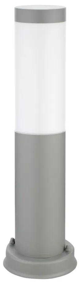Paletto da Giardino 40cm, acciaio inox GRIGIO, IK06, IP54, base E27 Colore Grigio