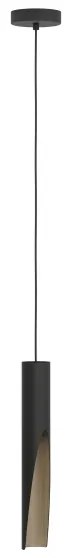 Eglo 901732 - Lampadario LED a sospensione con filo BARBOTTO 1xGU10/4,5W/230V 3000K nero/marrone