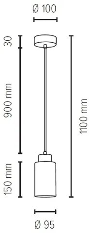 Spot-Light 1720174 - Lampadario a sospensione con filo BOSCO 1xE27/60W/230V