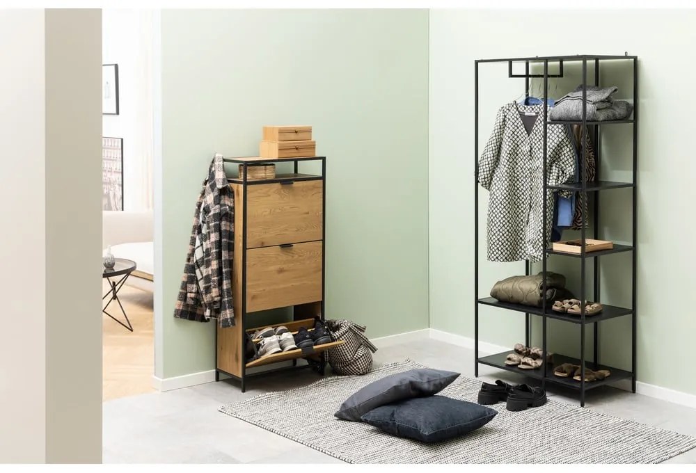 Scarpiera a battente in legno di rovere naturale Seaford - Actona