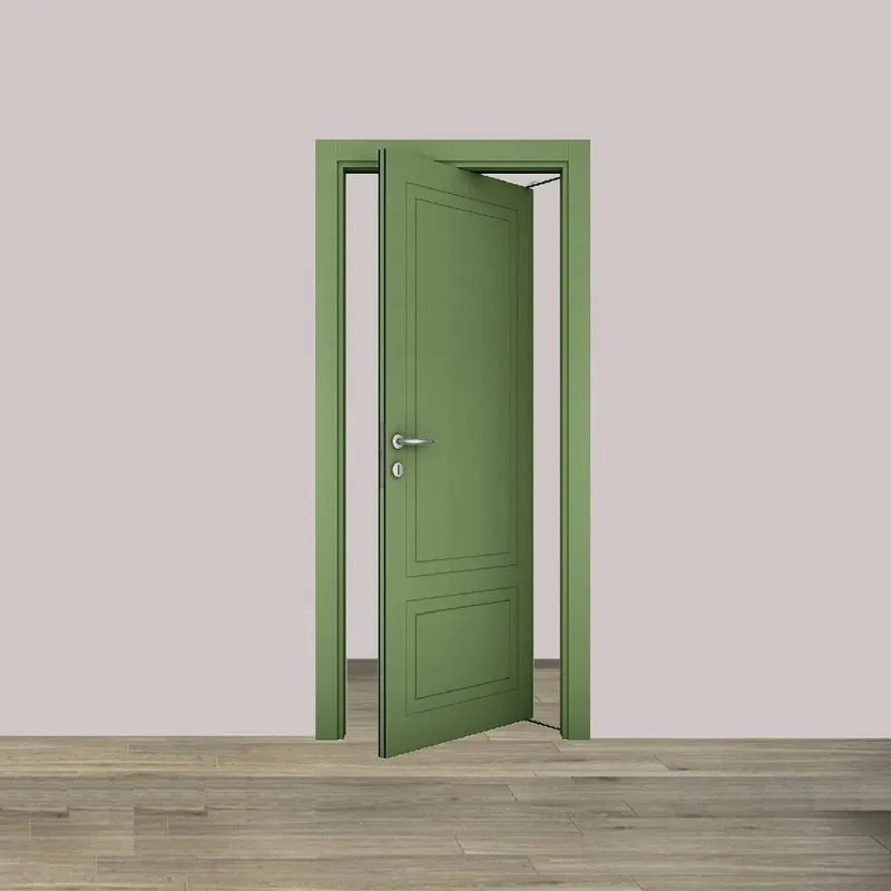 Porta tamburata rototraslante Nobel verde L 80 x H 210 cm destra