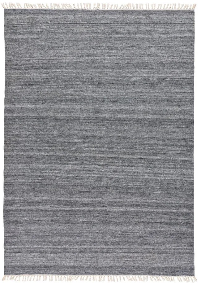 Tappeto per esterni grigio scuro in plastica riciclata Liso, 160 x 230 cm Liso Eco-Dhurrie - Universal