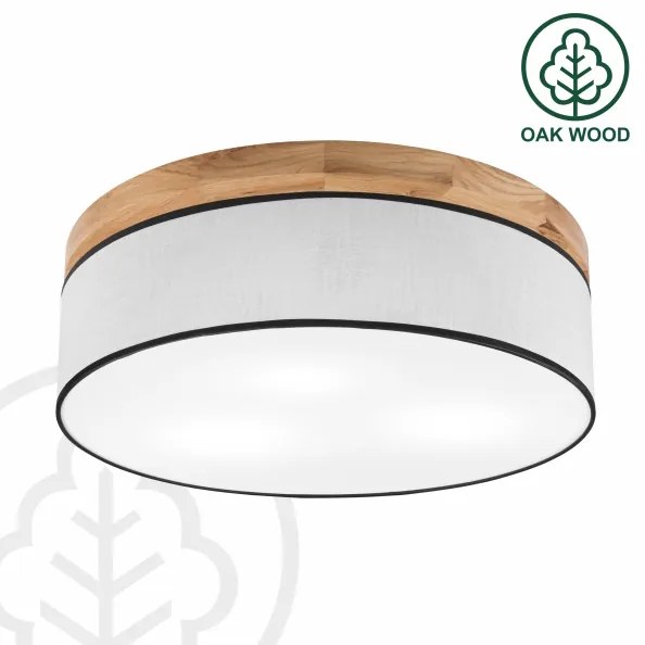 Brilagi - LED Plafoniera BELLADONNA 3xE27/15W/230V diametro 50 cm bianco/quercia