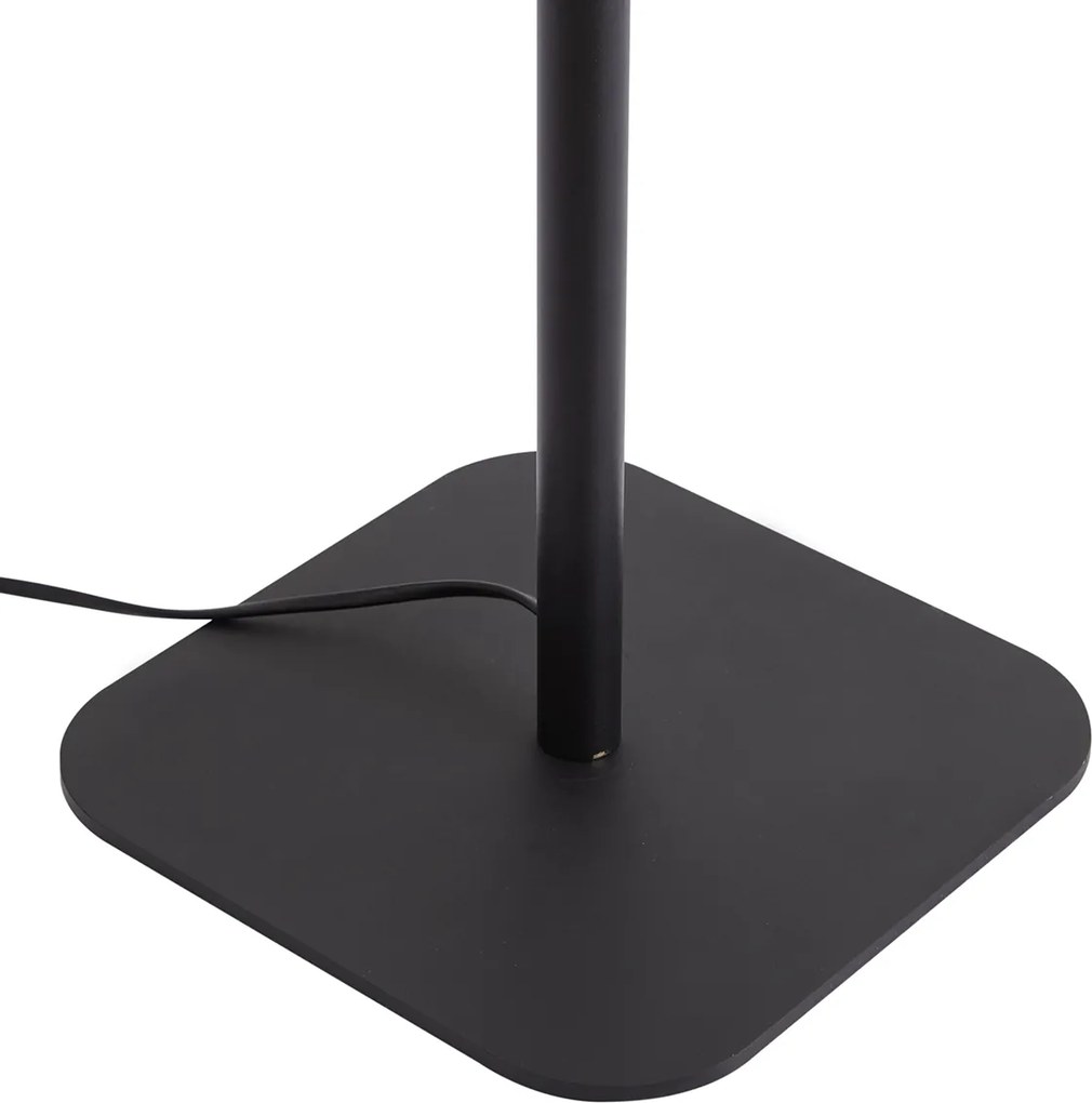 Lampada da terra moderna nera con LED dimmerabile - Divana