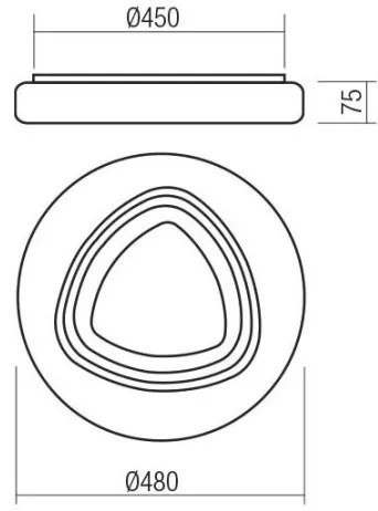 Redo 05-919 - Plafoniera LED dimmerabile GALAX LED/48W/230V bianca + telecomando