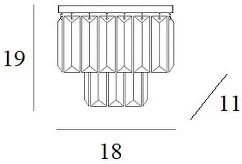 MAXLIGHT W0288 - Applique MONACO 2xG9/40W/230V oro