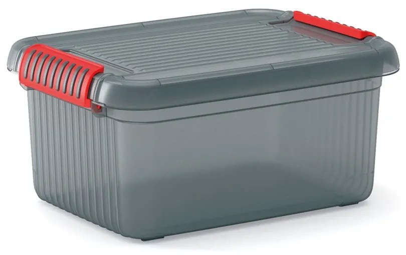 Scatola con coperchio grigia in plastica 39x29x18 cm K Latch Box – KIS