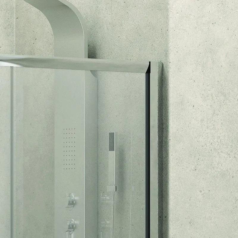 Kamalu - porta doccia nicchia 100cm con anta scorrevole e vetro trasparente anticalcare kf5000