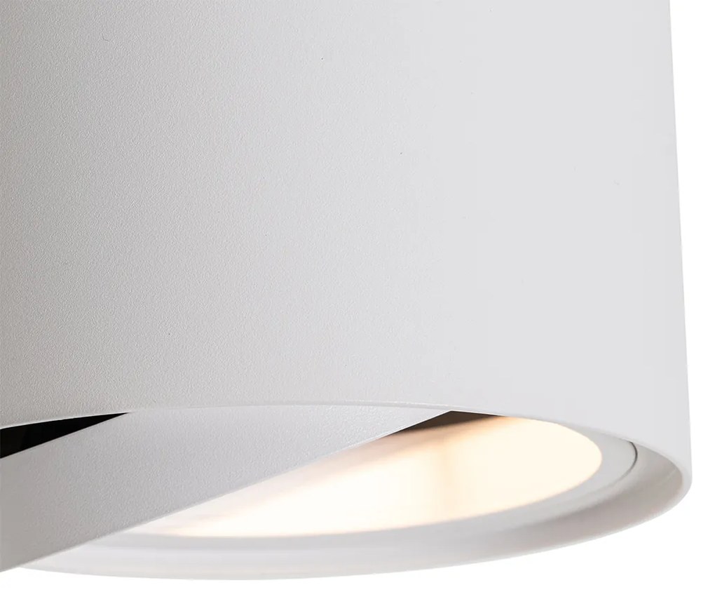 Faretto da soffitto moderno bianco orientabile e inclinabile AR111 - Rondoo Up