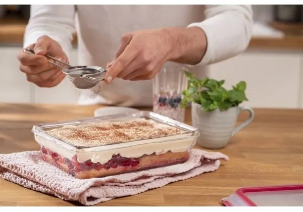 Tefal - Contenitore per alimenti 3 l MSEAL GLASS rosso/vetro