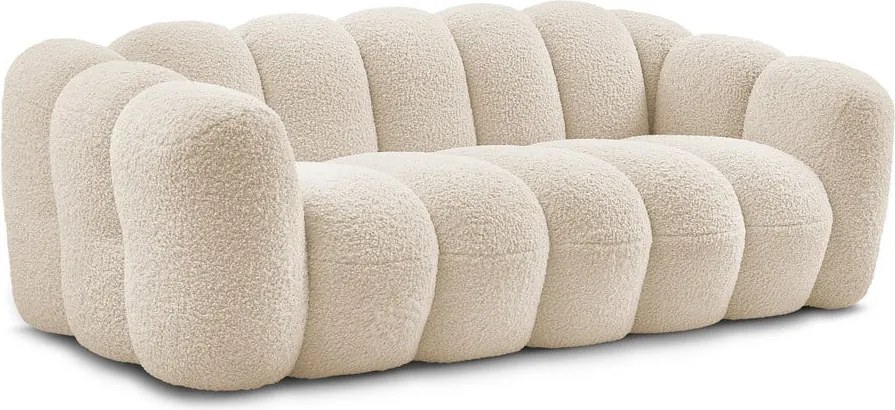 Divano beige con rivestimento in bouclé 232 cm Hippolyte – Bobochic Paris