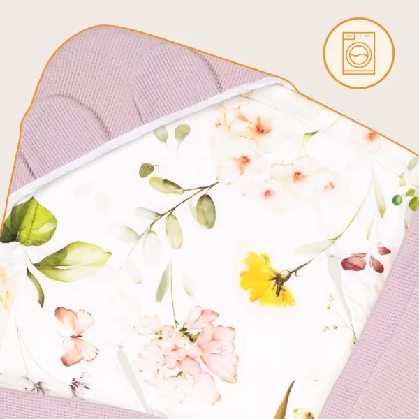 Lionelo - Sacco avvolgente per seggiolino auto TRAVEL SWADDLE 90x90 cm Rosa floreale