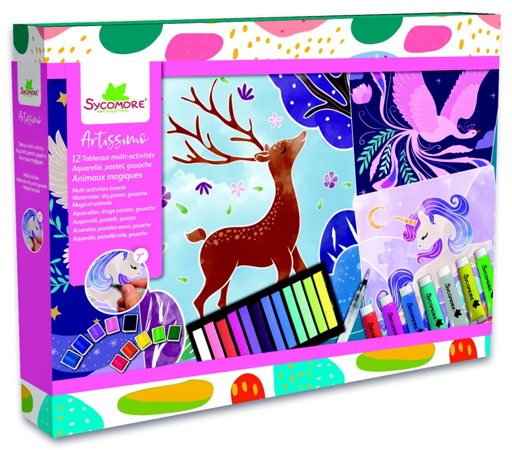 Artissimo - Set creativo XXL - acquerelli, pastelli e colori acrilici - animali magici