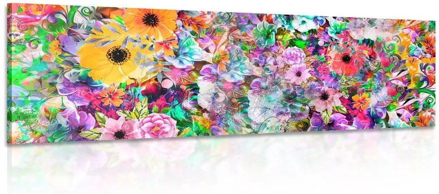 Stampa su tela – Fiori in versione multicolore