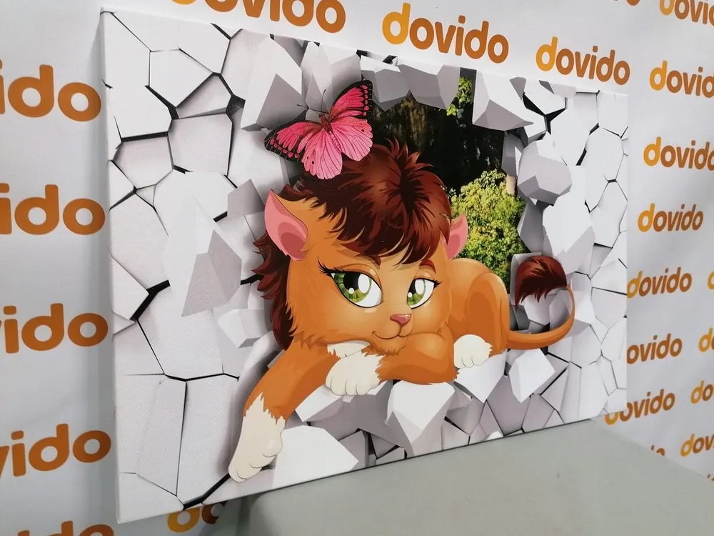 Quadro su tela – Cucciolo di leone adorabile