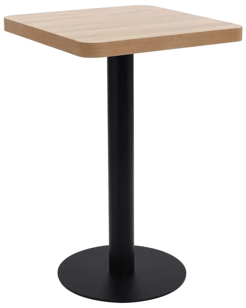 Tavolo Da Bistrot Marrone Chiaro 50x50 Cm İn Mdf /