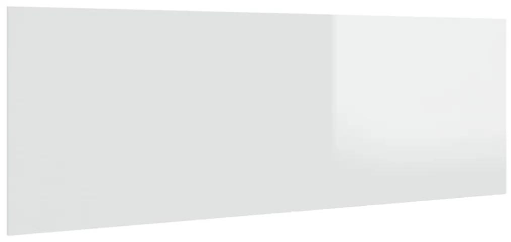 Testiera letto bianco lucido 240x1,5x80cm legno ingegnerizzato