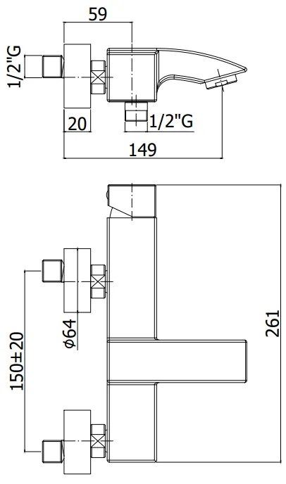 Paffoni Level Lec022st Miscelatore Vasca Senza Duplex Leva Cubo Steel Looking Acciaio