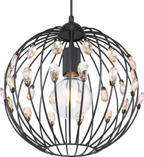 Globo 16029H - Lampada a sospensione HANAKO con cavo 1xE27/60W/230V Ø 30 cm