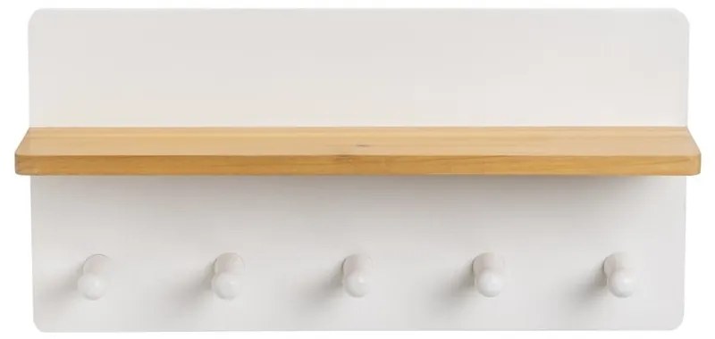 Appendiabiti da parete bianco con ripiano - Casa Selección