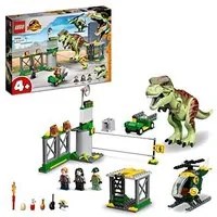 Lego jurassic world 76944 la fuga del t. rex, include 3 minifigure e un dinosauro giocattolo, giochi per bambini di 4+ anni