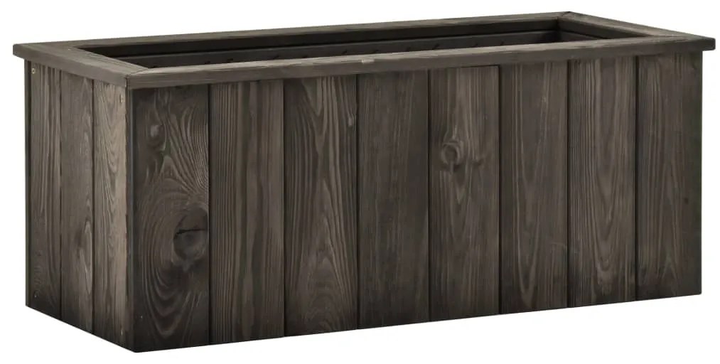Letto Rialzato Giardino Grigio Scuro 74x32x30cm Pino Massello /