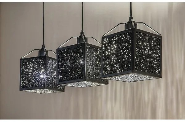 Rabalux 72219 - Lampadario a sospensione con filo SAMILO 3xE27/40W/230V nero