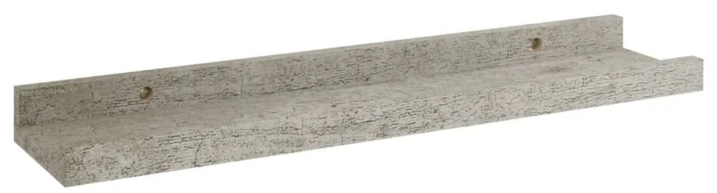 Mensole da parete 2 pz grigio cemento 40x9x3 cm