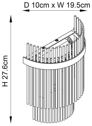 Endon 104114 - Applique MARIETTA 1xE14/6W/230V cromo lucido/limpido