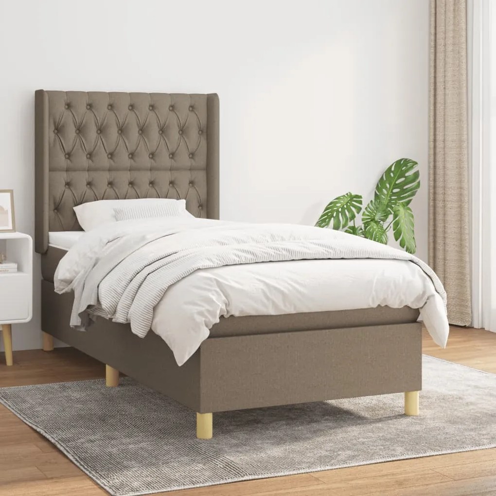 Giroletto A Molle Con Materasso Tortora 90x190 Cm İn Tessuto /