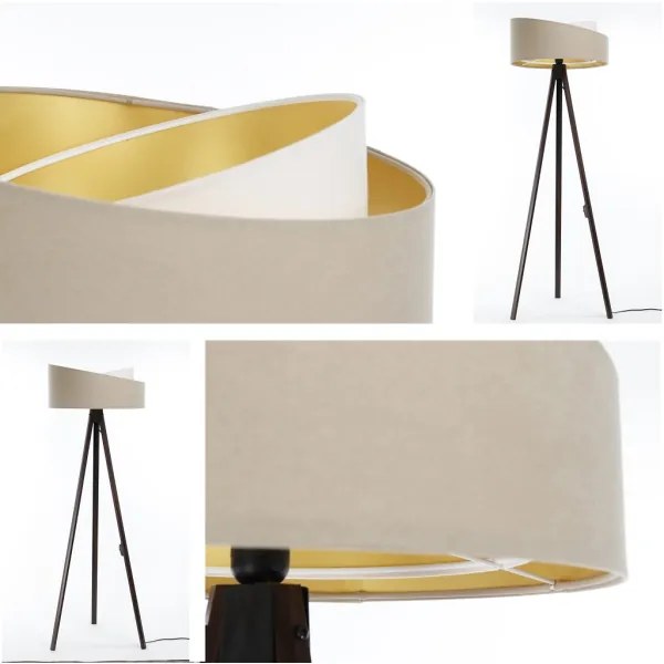 Lampada da terra GALAXY 1xE27/60W/230V beige/wenge