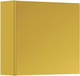 Pensile bagno Pixel Plain laccato opaco giallo sole, 1 anta apertura da sinistra P 17 x L 40 x H 40 cm