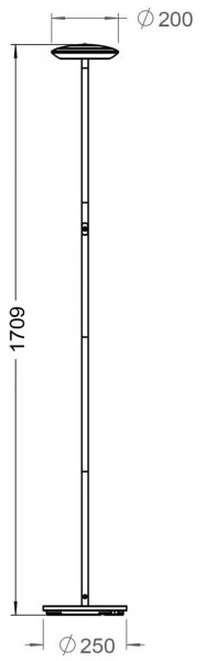 Deko-Light 343029 - Lampada da terra dimmerabile BERMUDA LED 18W 3000K bianco