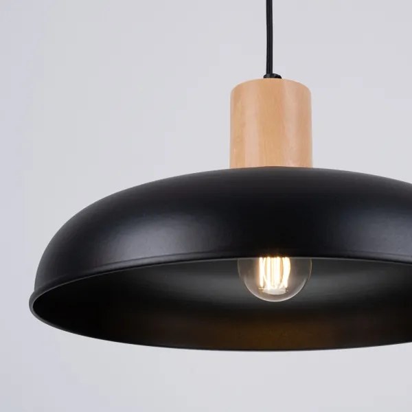 Sollux SL.1324 - Lampadario a sospensione con filo INDY 1xE27/15W/230V diametro 38 cm nero