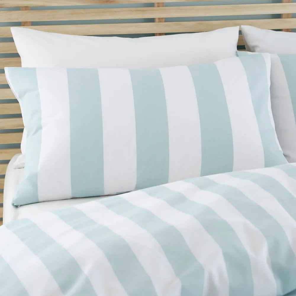 Biancheria da letto blu e bianca per letto matrimoniale 200x200 cm Cove Stripe - Catherine Lansfield