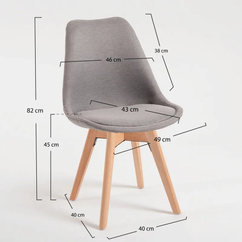 Sedia Synk Tessuto - Grigio chiaro