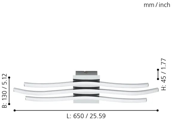 Eglo 31995 - Plafoniera LED RONCADE LED/26W/230V