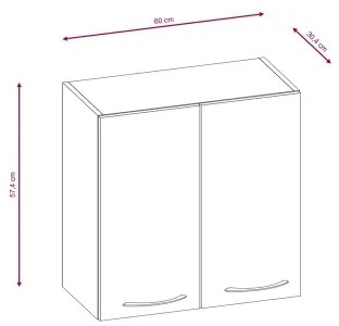 Cucina componibile VALERIA 240 cm rovere sonoma/marrone