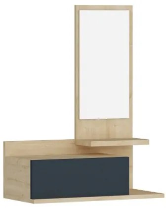 Mensola da parete con specchio ROZELLA 90x60 cm beige/antracite