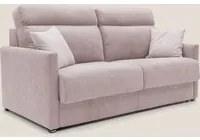 Divano Letto 2 Posti 156x102x97 cm in Tessuto Rosa