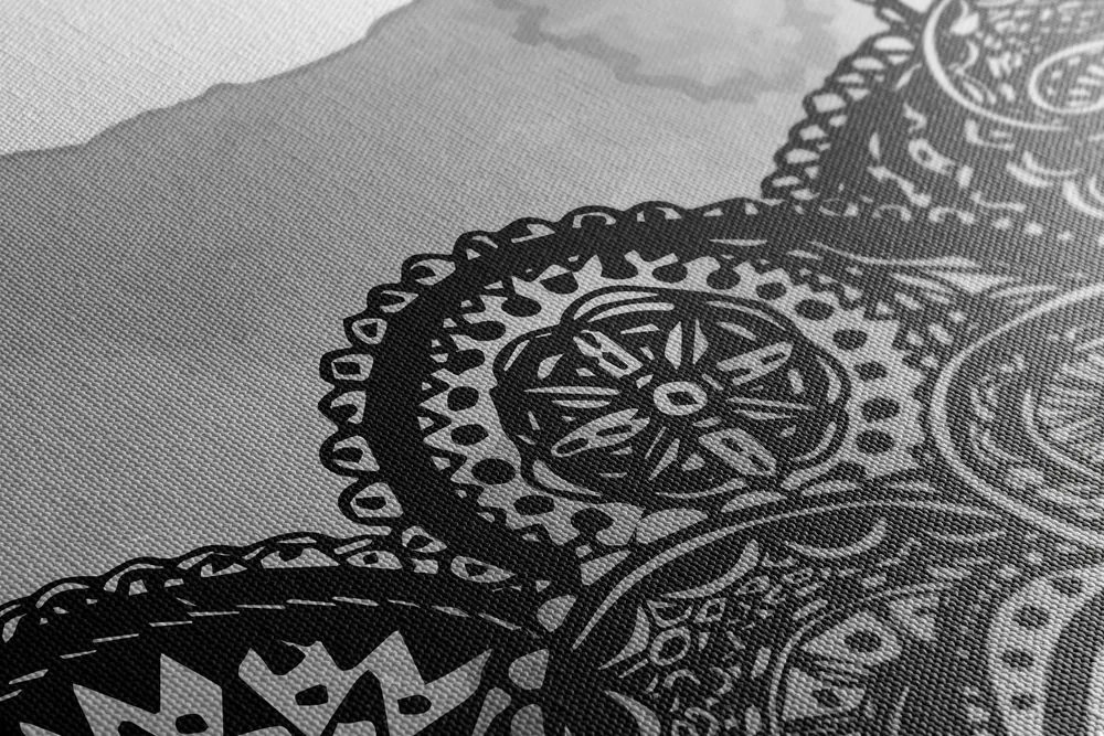Stampa su tela – Mandala in bianco e nero